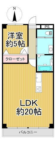 －三丁目不動産-　本庄スカイハイツB棟4階　EV付　内工事の間取り