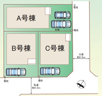 南区相模台6丁目新築戸建て　B号棟の区画図|区画図「南区相模台6丁目新築戸建て」