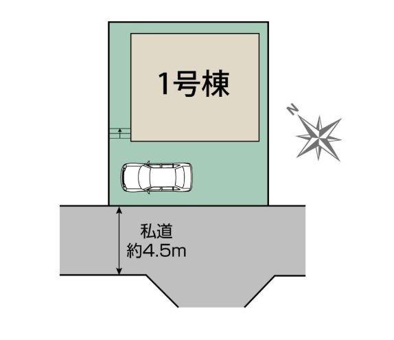 南区鵜野森2丁目新築戸建て　1号棟の区画図|区画図「南区鵜野森2丁目新築戸建て」