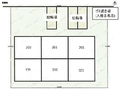 仮）中央4丁目賃貸のその他|配置図