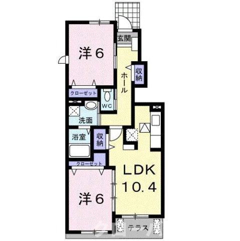 リバーヒルＡの間取り