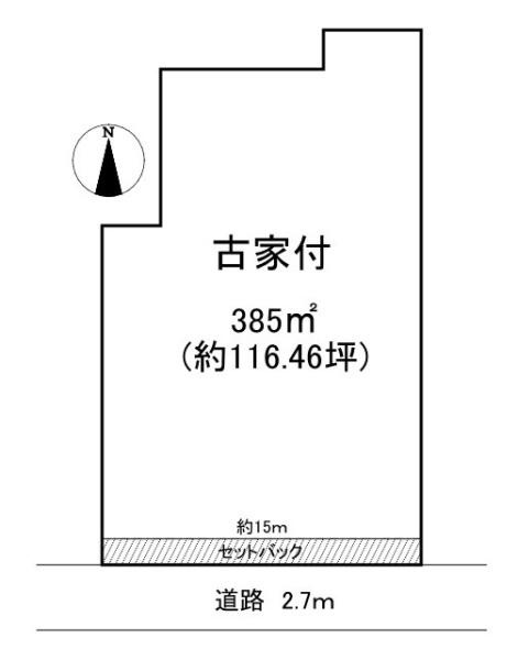 北葛城郡河合町池部１丁目の売地の土地図
