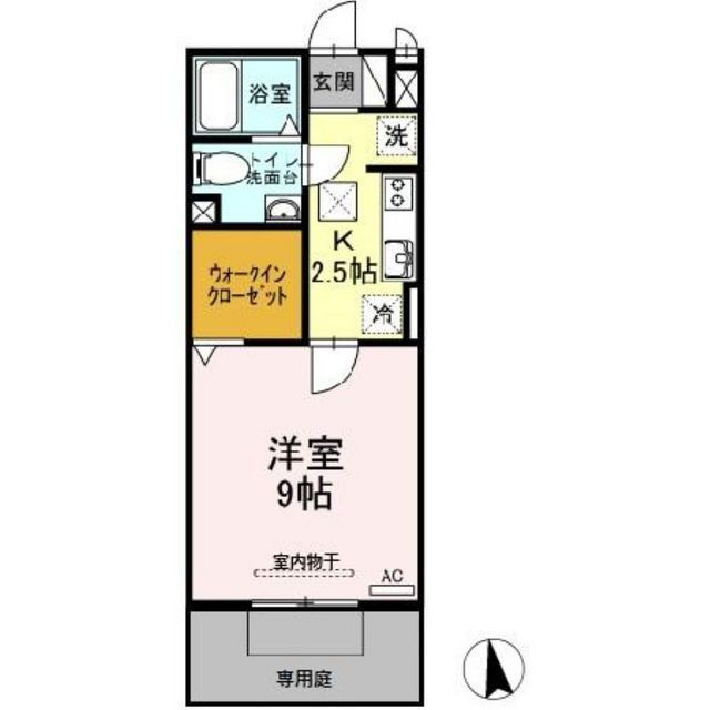 岐阜市茜部菱野３丁目のアパートの間取り