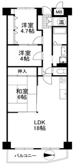 【間取り】 | シャルム千里丘