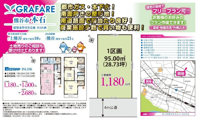 売地（建築条件付き）　熊谷市本石2-324（全1区画）のその他