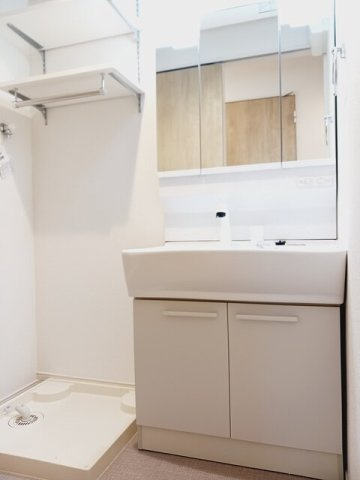 ヴィラ　かすみの洗面所|脱衣スペースもあります