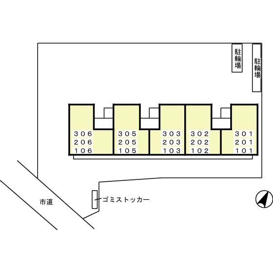 キャロルステージＩＳＨＩＩの区画図