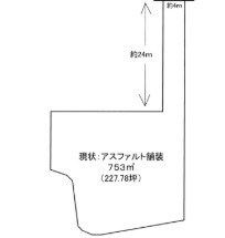 守山市播磨田町の事業用地の区画図