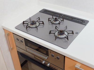 【キッチン】 | ライオンズマンション青戸第5 | 三ツ口コンロ