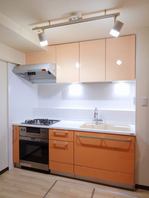 【キッチン】 | ライオンズマンション青戸第5 | ワイドで収納豊富なシステムキッチン