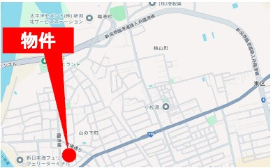 東区山の下町　中古戸建の地図