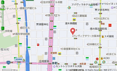 【地図】 | クレヴィアタワー大阪本町