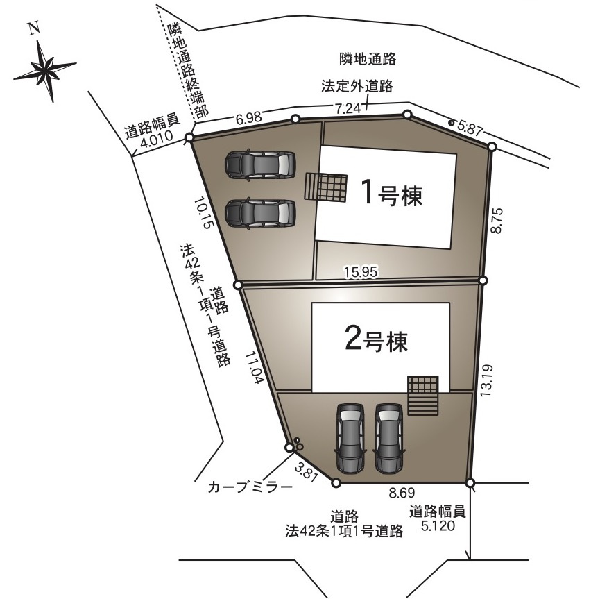 耐震等級３！ご成約プレゼント対象物件！の区画図|完成済み物件！いつでも見学可能です♪お問合せは＜Tel 026-477-7419＞まで♪ 
