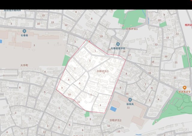 【地図】 | 石巻市日和が丘３丁目31-2