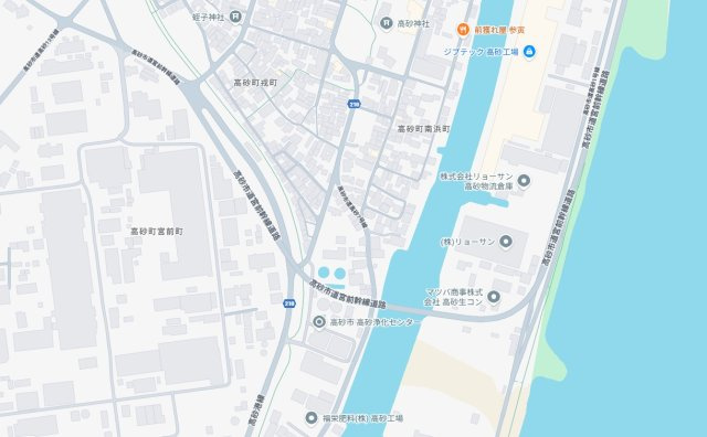 高砂市高砂町東宮町　新築一戸建ての地図