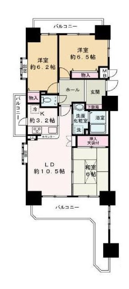 サンライズマンション岩出Ⅷの間取り