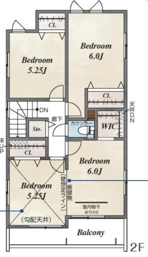 【仲介手数料無料】所沢市下安松全１１棟４号棟　所沢の新築住宅なら西武ハウジングの間取り