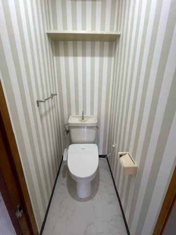 アメニティープラザ壱番館のトイレ|落ち着いた色調のトイレです