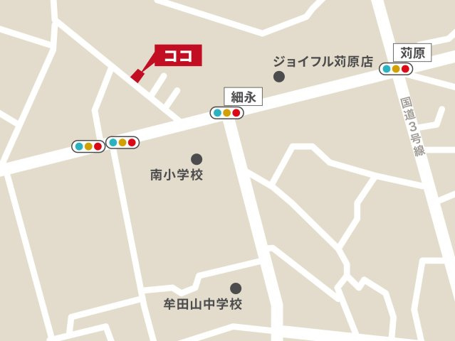 久留米市国分町　新築戸建の地図