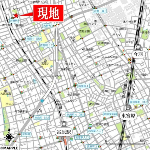 さいたま市北区吉野町2丁目住宅　Ａ棟の周辺