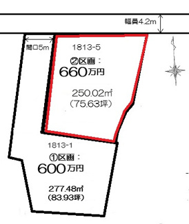 【区画図】 | 高崎市金古町売地