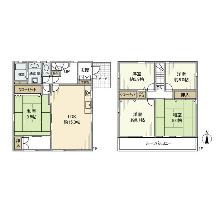 上小町戸建の間取り