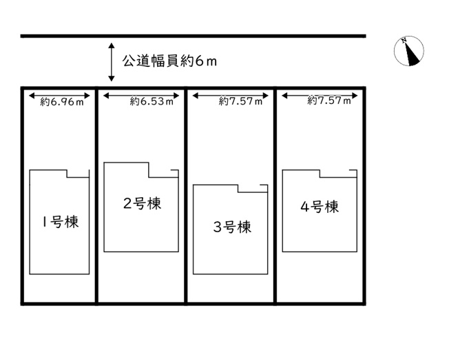 【区画図】 | 姫路市白浜町宇佐崎北／全4棟