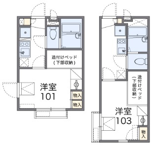 【間取り】 | レオパレスコーラル子安