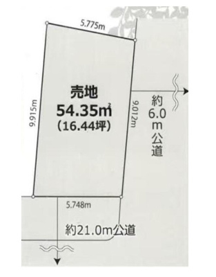 【区画図】 | 墨田区東向島１丁目の売地