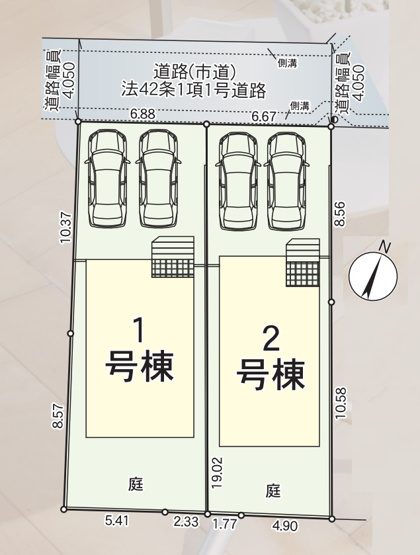 【区画図】 | 福岡市南区西長住1丁目第4　2号棟（全2棟）【仲介手数料無料・0円】 | 区画図です。2号棟