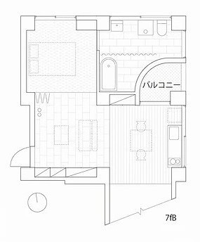 三組坂 flatの間取り|1LDK