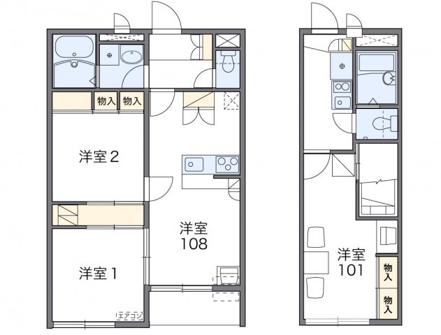 【間取り】 | レオパレス大楽寺 | 画像2