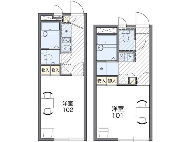 【間取り】 | レオパレスハイツ旭が丘A | 画像2