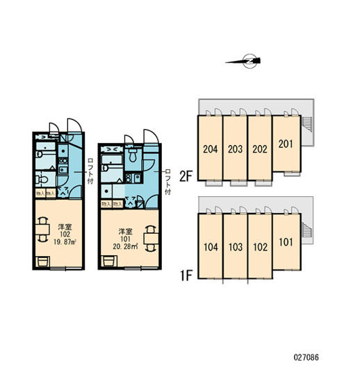 【区画図】 | レオパレスハイツ旭が丘A | 画像3