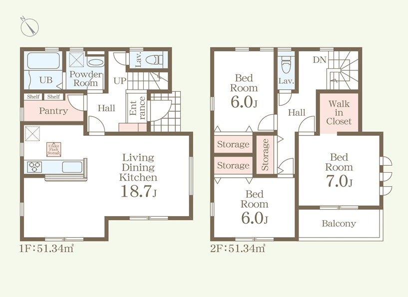 リーブルガーデン宇都宮細谷第7　2号棟の間取り