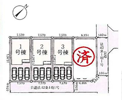 リーブルガーデン．S　鴻巣東第４　の区画図|現地区画図