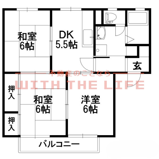 ヴィラパピヨンB棟【キャッシュバック対象】の間取り