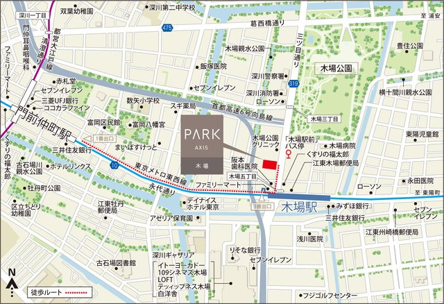 パークアクシス木場の地図