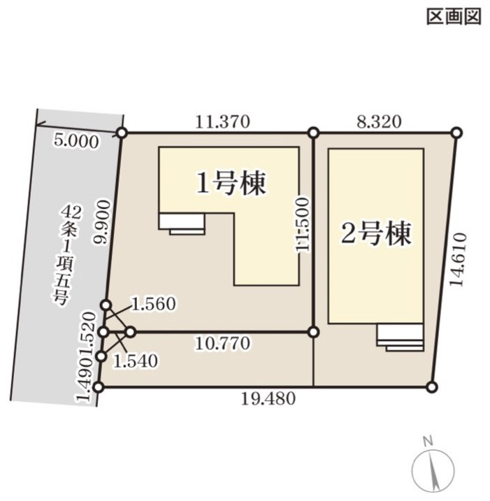 長野上松第５の区画図