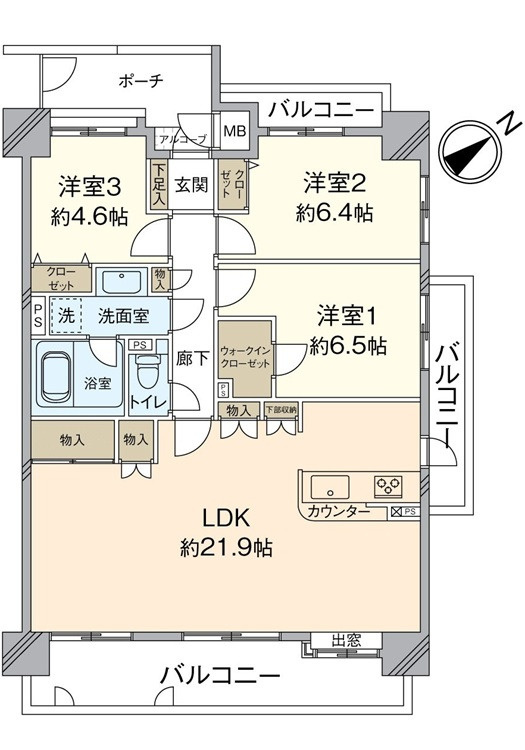 ローレルコート古江の間取り