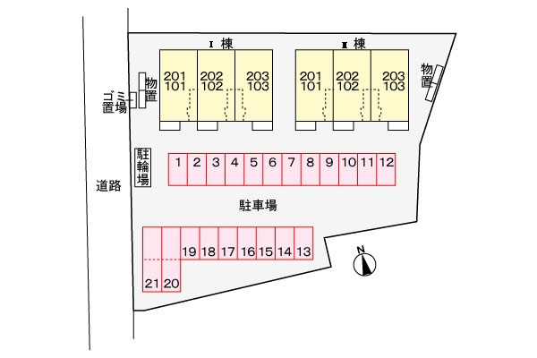シャン・ド・フルールⅠの駐車場|駐車場