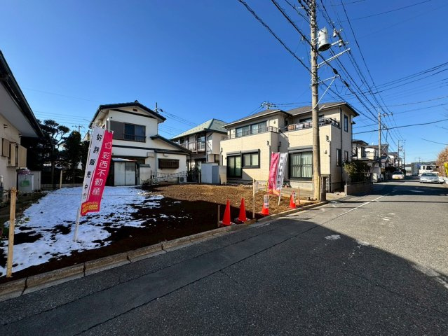 入間市東藤沢1丁目売地の前面道路含む現地写真