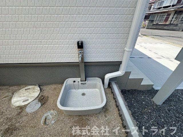 【新築戸建】　いわき市平下神谷第7　全4棟　【長期優良住宅】のその他|2号棟写真　外水栓があります。