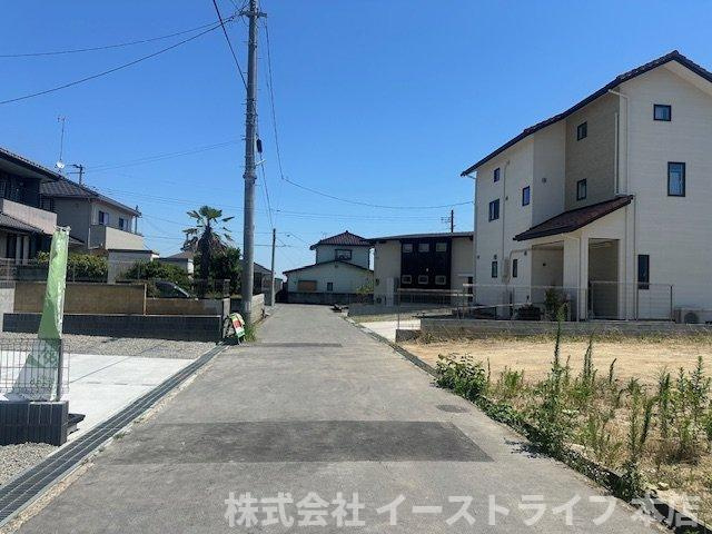 【新築戸建】　いわき市内郷高坂町２丁目第2　全2棟　長期優良住宅の前面道路含む現地写真|南側5.0ｍ公道