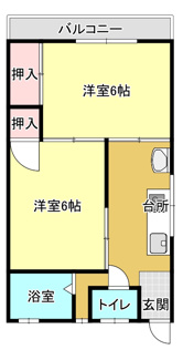 【間取り】 | ヒヤマコーポ