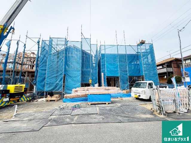 神戸市西区玉津町水谷　第2期　新築一戸建ての外観|周辺は落ち着いた街並みの住宅地！子育てがしやすい住環境です！まだ未完成ですが、現地でしかわからない事もございます。是非一度ご覧ください。