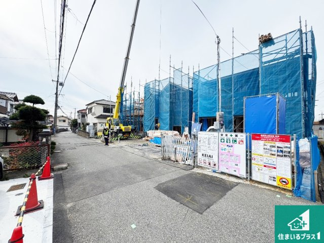 神戸市西区玉津町水谷　第2期　新築一戸建ての前面道路含む現地写真|周辺は落ち着いた街並みの住宅地！子育てがしやすい住環境です！まだ未完成ですが、現地でしかわからない事もございます。是非一度ご覧ください。