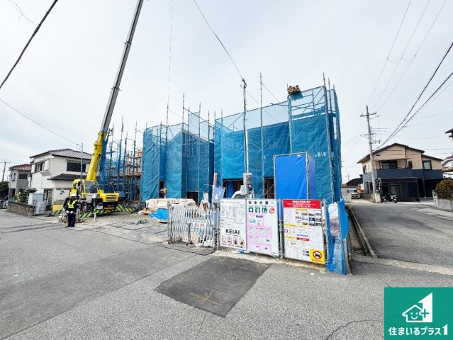 神戸市西区玉津町水谷　第2期　新築一戸建ての外観|周辺は落ち着いた街並みの住宅地！子育てがしやすい住環境です！まだ未完成ですが、現地でしかわからない事もございます。是非一度ご覧ください。
