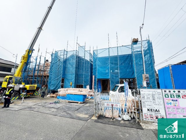 神戸市西区玉津町水谷　第2期　新築一戸建ての外観|周辺は落ち着いた街並みの住宅地！子育てがしやすい住環境です！まだ未完成ですが、現地でしかわからない事もございます。是非一度ご覧ください。