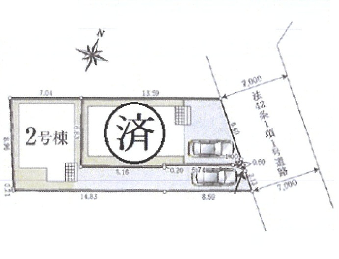 福生市熊川全2棟　新築分譲の区画図